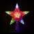 Puntale a Stella per albero di Natale - 10 Led a batteria - on-off Flashing - multicolor