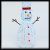 Pupazzo di neve in acrilico h 90 cm, 180 Led bianco ghiaccio