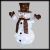 Pupazzo di neve 3D 60 Led Flashled, H 60 cm, bianco ghiaccio