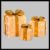 Set 3 pacchi regalo H 25|20|15 cm, 120 led a luce fissa, bianco tradizionale