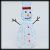Pupazzo di neve 3D H90cm, 180 led bianco ghiaccio a batteria 