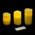 Set 3 candele cera Avorio Ø 7,5 cm con telecomando - effetto fiamma - led bianco classic