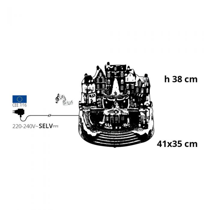 Set Decorazioni Natalizie In Miniatura – Trenino Legno, Alberi Sisal 10-20 Cm, Figure Renna Scoiattolo – 17 Pezzi Per Tavolo
