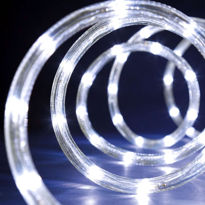 Tubo Luminoso A LED Per Esterni Da 20 M, 480 LED, Impermeabile IP44, Con Timer E 8 Modalità Di Luce, Bianco Freddo, Per Decorazioni Natalizie, Giardino E Feste