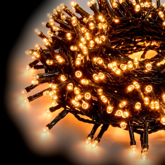 Catena luminosa solare da esterno, 3 x 30 m, 300 LED, impermeabile, luce bianca calda, 8 modalità di illuminazione | Leroy Merlin