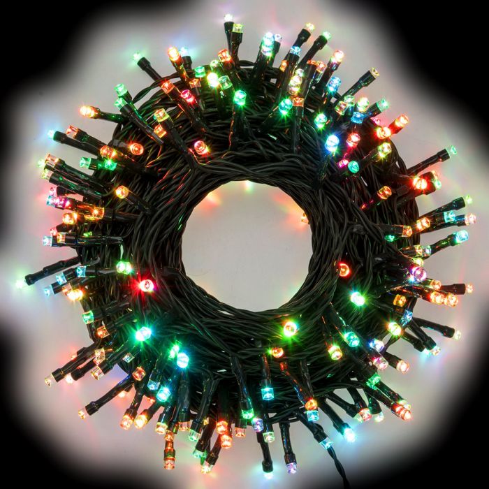Catena 180 LED BLU Luci di Natale da Interno con 8 Giochi Di Luce - Lunghezza Totale 10,50 metri
