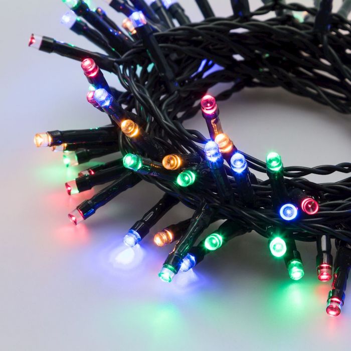 Deuba Catena Luminosa LED 7m 100 Luci Blu, Con Timer E 8 Modalità, Per Interni/Esterni, Batteria Inclusa