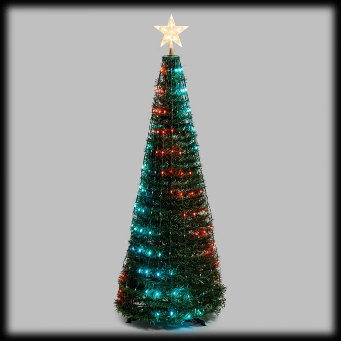 Albero Di Natale Artificiale Twinkly Pre-Lit Tree Verde Con Illuminazione H 225 Cm 88287316