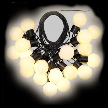 Catena per le feste party light da 10 m con 20 lampadine ø50xh60 cm - bianco classic