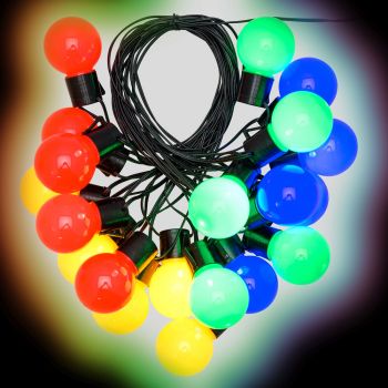 Catena per le feste party light da 10 m con 20 lampadine ø50xh60 cm - multicolor