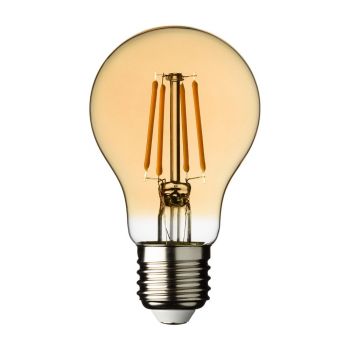 Lampadina Vintage a goccia E27 Led Bulbs A60 4x Filament 4W Bianco caldo Vintage Led Pro vetro golden