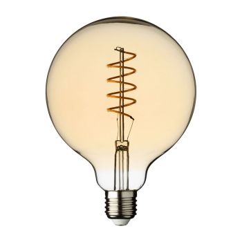 Lampadina Globo ø125 mm E27 Led Bulbs G125 Spiral Filament 4W, bianco caldo, Vintage Led Pro spenta