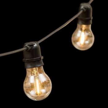 catena 10 lampadine e27 ø60 cm - prolungabile - filament led - bianco caldo