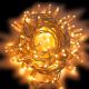Catena luminosa 10 m, 200 maxi led luce fissa, SENZA trasformatore, prolungabile cavo bianco, bianco classic