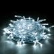 Catena luminosa con porta batterie controller-timer - 96 led reflex bianco ghiaccio