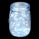 Barattolo luminoso con manico in metallo - 40 microled - bianco ghiaccio