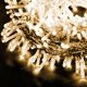 Catena a grappolo 14,9 m cavo trasparente 720 led con memory controller bianco tradizionale da esterno