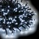 Catena grappolo 10 m minicluster 500 led a luce fissa bianco ghiaccio freddo
