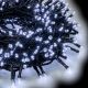 Catena grappolo 32,25 m minicluster 1500 led a luce fissa bianco ghiaccio cavo verde