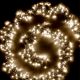 Catena festone grappolo 15 m cluster 1500 miniled a luce fissa bianco classic caldo