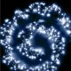 Catena festone grappolo 15 m cluster 1500 miniled a luce fissa bianco ghiaccio freddo da esterno