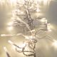 Catena festone 7,5 m cavo trasparente cluster 750 miniled a luce fissa bianco classic caldo