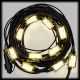 Catena luminosa 10 mt, 10 StroboLED, flashled, bianco classic