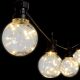 Catena 5 m party light 10 lampadine 100 microled luce fissa bianco classic caldo old style