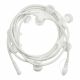 Catena 5 m con 8 portalampade E27 prolungabile cavo bianco Vintage Led Pro modulare professionale