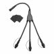 Connettore multiplo nero a 3 uscite 230V per serie Vintage Led Pro da esterno uso interno ed esterno