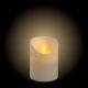 Candela Ø 7,5 x h 10 cm in cera ruvida Avorio, moving flame, led bianco classic