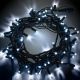 Catena 10 m 96 maxi led flashled diamond prolungabile SENZA alimentazione bianco ghiaccio freddo cavo nero