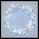 Catena 20 m a batteria 200 micro led con telecomando IR timer bianco ghiaccio freddo da esterno