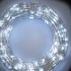 Catena 20 m 400 microled flashled diamond metal silver bianco ghiaccio freddo