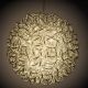 Sfera argentata 3D ø40 cm, 100 led superbright, luce fissa, bianco classic caldo da interno