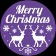 Gobo Ø37-23mm, 2 colori, per proiettore professionale, Merry Christmas con Renne e Cristalli 