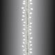 Catena 10 m minicluster 1000 microled High Brightness luce fissa bianco ghiaccio cavo metal silver
