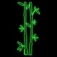 Bambù luminoso 73 x H 178 cm, neon bifacciale, 480 led, verde da esterno