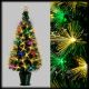Albero di natale fibre ottiche H 100 cm, bianco classic e giochi di luce Flashled RGB