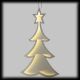 Albero di Natale 72 x H 118 cm, Infinity Mirror bifacciale, luce fissa, bianco caldo, uso interno