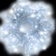 Catena luminosa cluster 4 m, 192 Maxiled flashled, prolungabile, bianco freddo