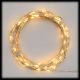 Catena di luci a batteria 10 m, 100 micro led con telecomando IR timer, bianco classic, cavo metal silver