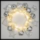 Catena luminosa a batteria 1,80 m, microled bianco classic, con decorazioni color argento