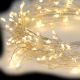 Catena luminosa Cluster 9 m, 1080 microled a luce fissa, bianco caldo classic, cavo metal silver