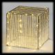 Cubo 3D argento 37 x 37 cm, 100 led superbright, luce fissa, bianco classic caldo