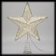 Puntale a Stella argento H 30 cm, 23 microled a luce fissa, bianco classic caldo