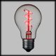 Lampadina E27 party light, filament led, rosso