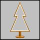 Decorazione a forma di albero di Natale iun legno con led