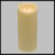 Candela in cera avorio Ø15xH35cm a batteria, effetto fiamma, led bianco caldo