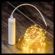 Catena luminosa a batteria 100 microled 9.9 m, giochi di luce bianco caldo